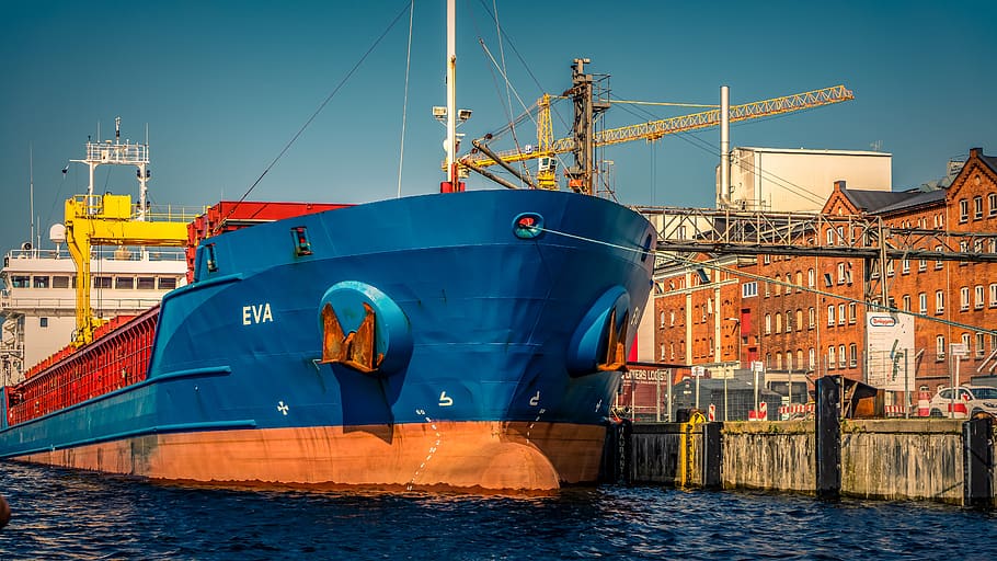 ship, container ship, port of loading, water, cargo, shipping HD wallpaper