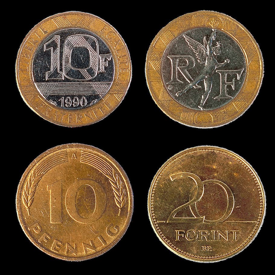 frank, forint, coin, object, money, old, finance, geometric shape HD wallpaper