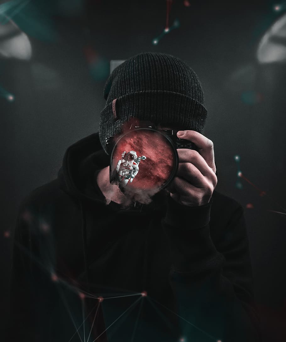 astronaut, photographer, space, camera, one person, real people HD wallpaper