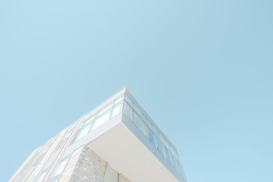 White Concrete Building, architectural, architectural design HD wallpaper