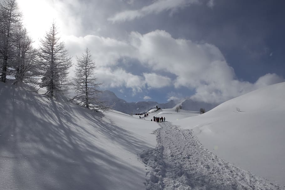 simplon, snow, winter, switzerland, mountains, landscape, wind, HD wallpaper