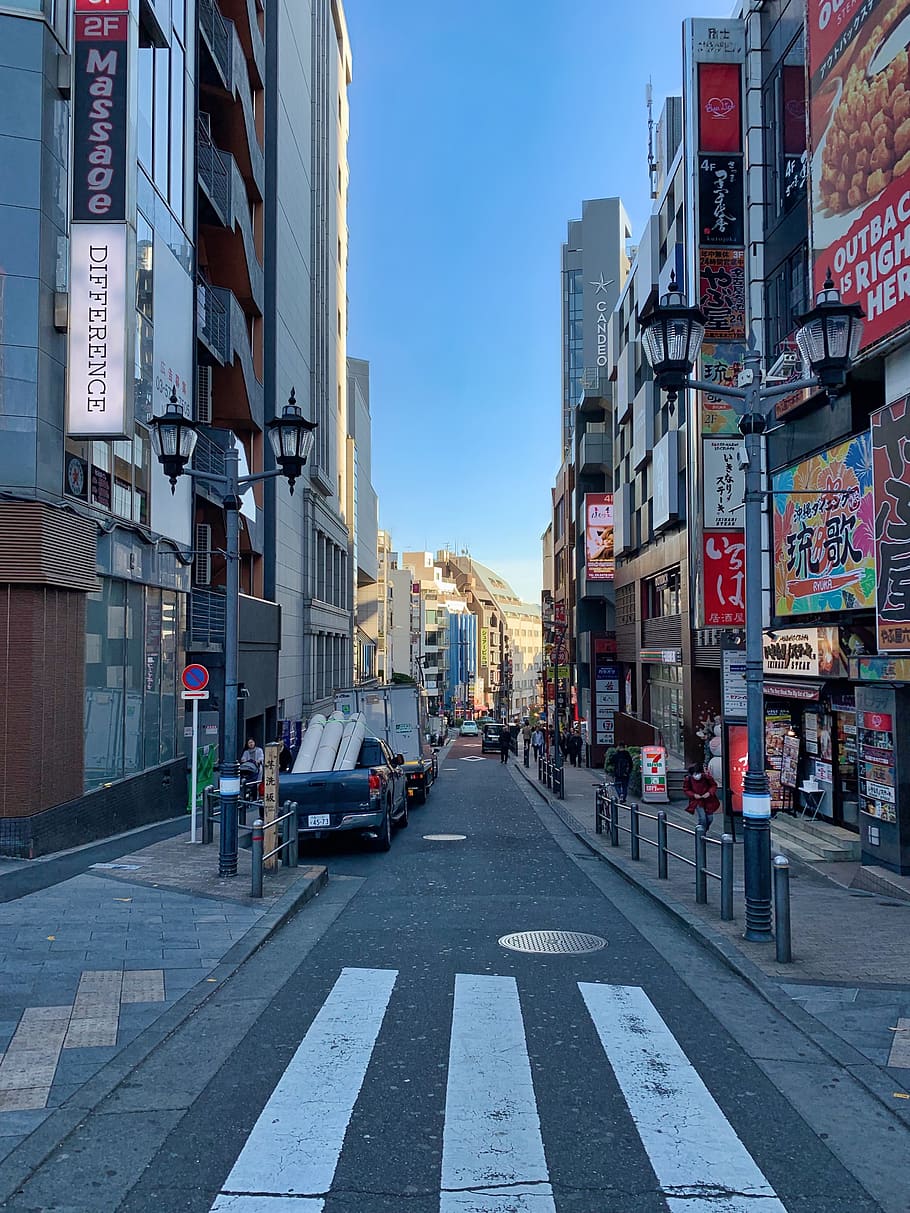 buildings, city, japan, street, tokyo, urban, roppongi, crossing