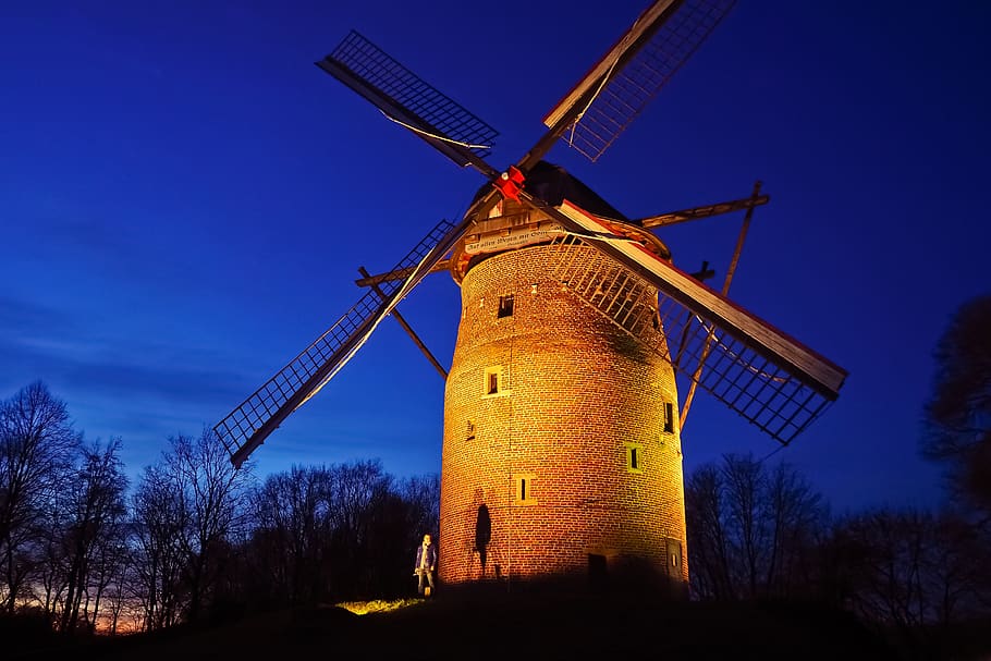 mill, tower windmill, historically, architecture, sky, landmark HD wallpaper