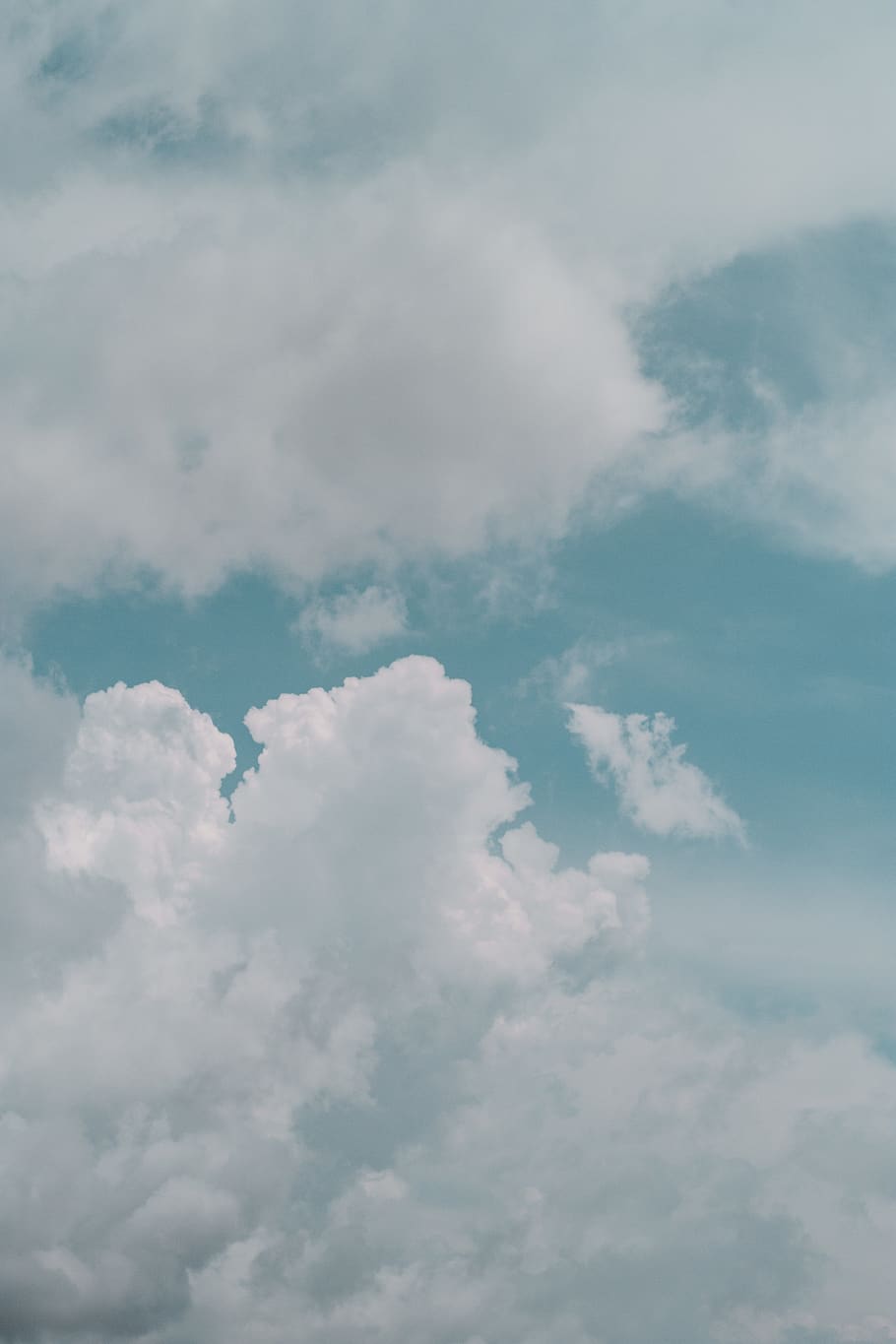 white clouds, sky, outdoors, nature, cumulus, weather, cloudscape, HD wallpaper
