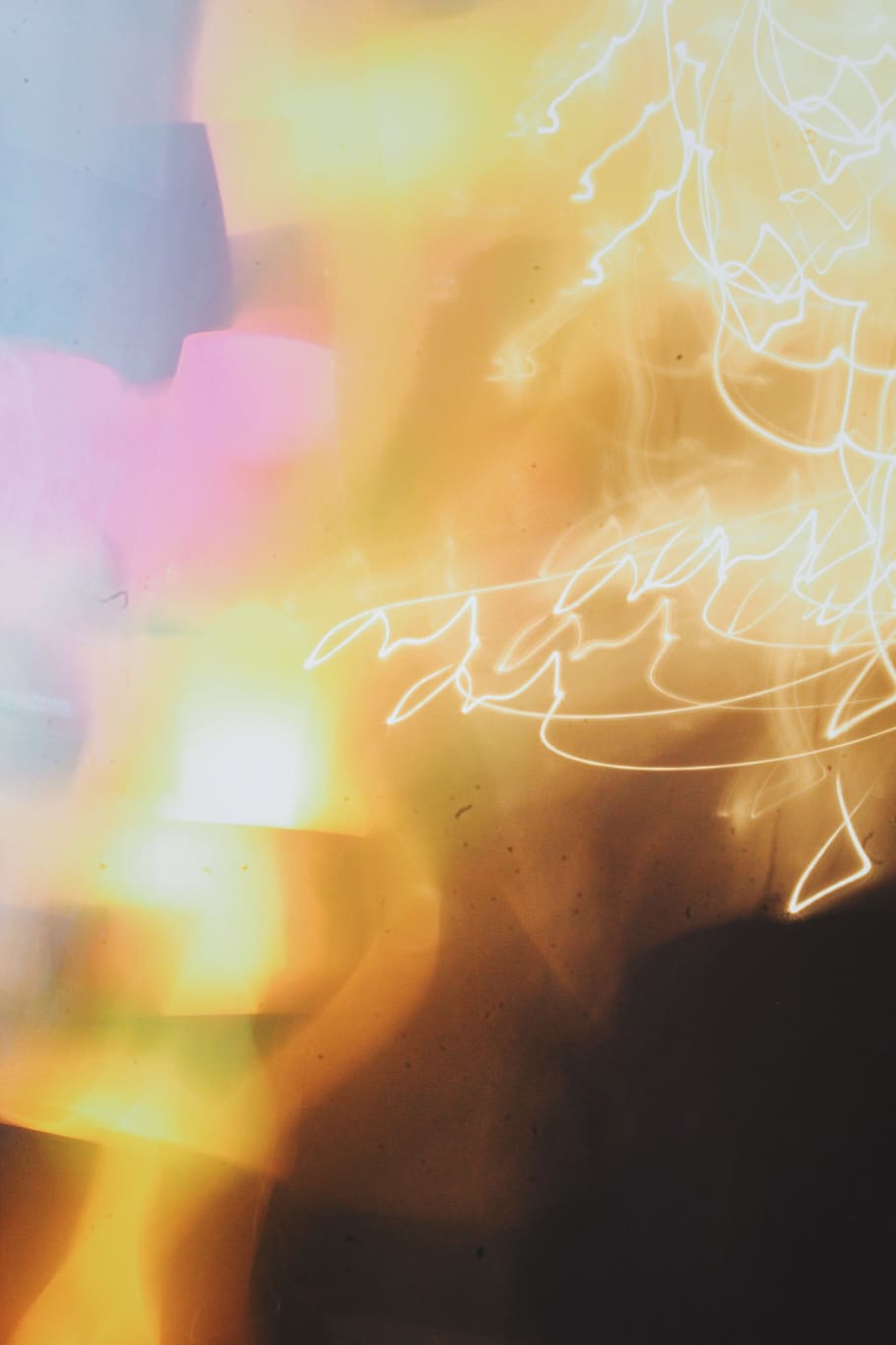 yellow lights, fire, flame, lighting, night life, skin, text HD wallpaper