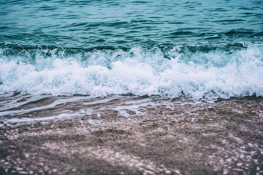 korea, blue, wave, seaside, water, sport, motion, aquatic sport HD wallpaper