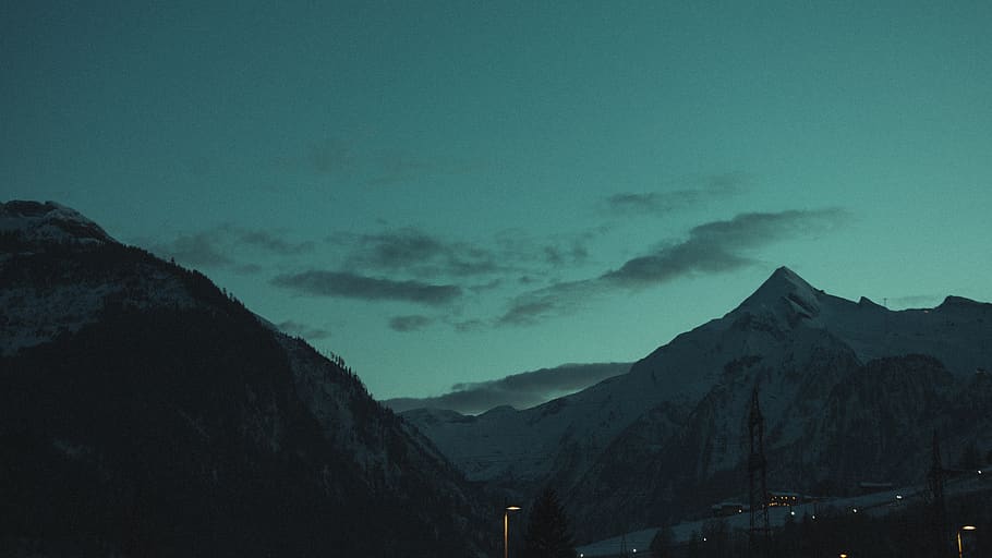 austria, kaprun, blue, light, mountain, snow, winter, sky, cloud - sky HD wallpaper
