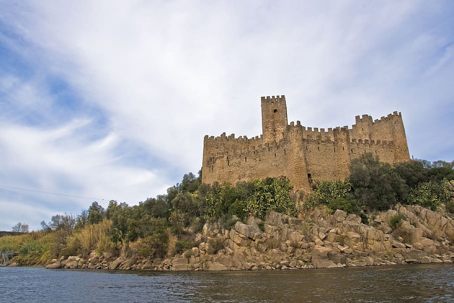 castle, almoroul, river, water, sky, architecture, fort, built structure HD wallpaper