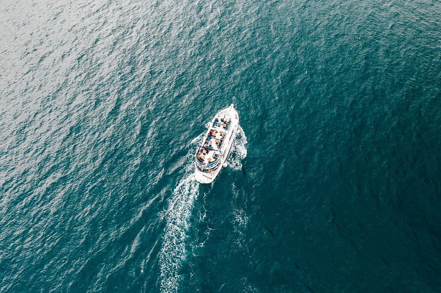 boat on ocean, transportation, vehicle, croatia, split, outdoors HD wallpaper