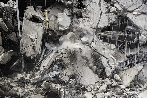 demolition, construction, debris, dust, wrecking ball, site HD wallpaper