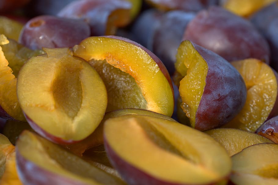 plum, fruit, ripe, violet, vitamins, sweet, healthy, delicious HD wallpaper