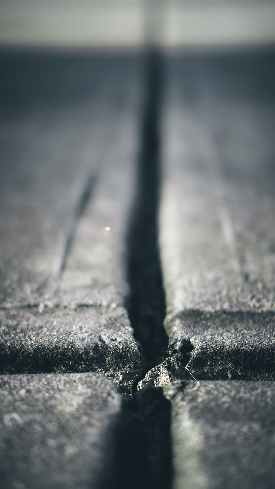 concrete, pavement, road, crack, selective focus, no people HD wallpaper