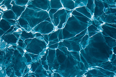 Wavy water surface in a swimming pool, wave, abstract, background HD wallpaper