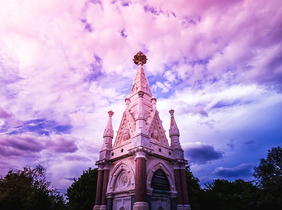 Low Angle Photography of White and Brown Temple, architecture HD wallpaper