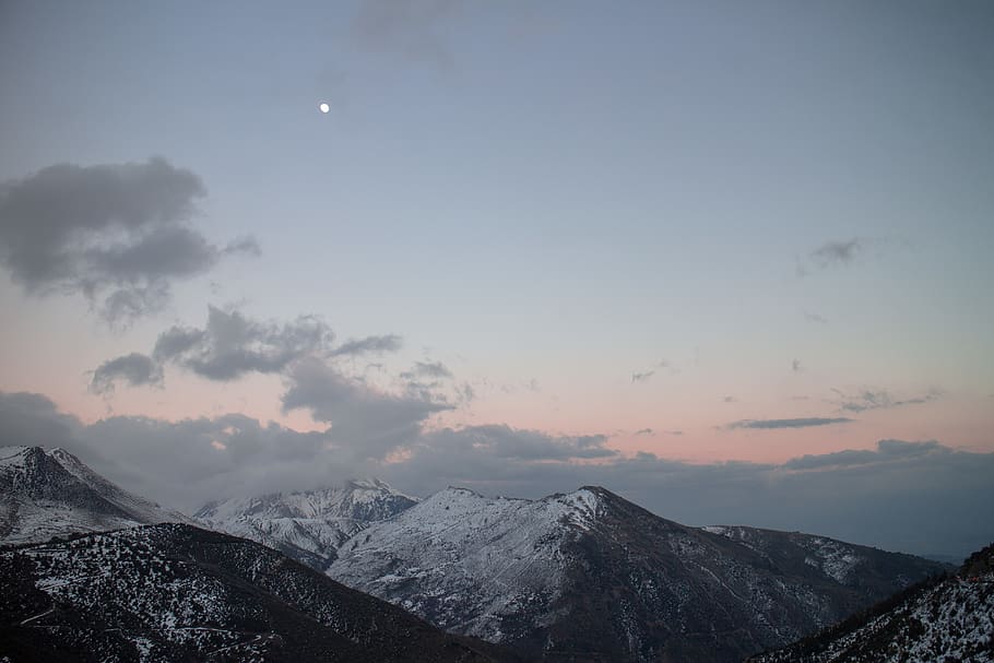 snow covered mountains, sky, beauty in nature, scenics - nature HD wallpaper