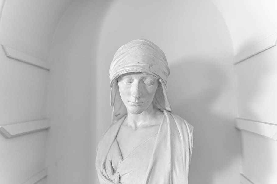 white women bust statue, archway, monument, historic, art, design HD wallpaper