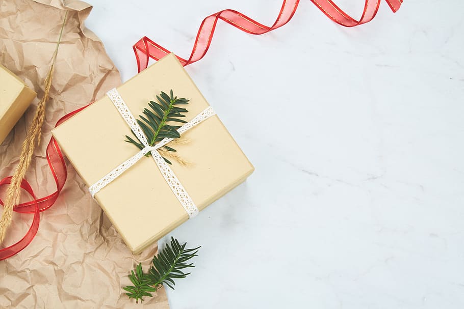 Christmas Gift Photo, Flatlay, Craft/DIY, Gifts, Holidays, Box, HD wallpaper