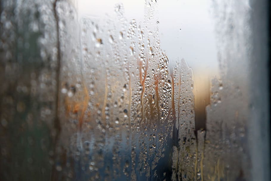 still, items, things, window, glass, moist, water, droplets HD wallpaper