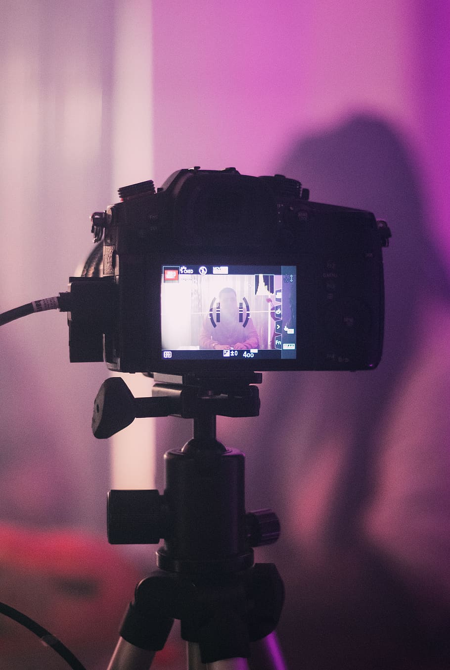 electronics, camera, video camera, tripod, person, human, photography HD wallpaper