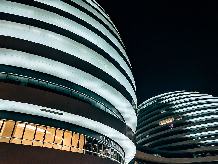 buildings during night, office building, urban, town, city, china HD wallpaper