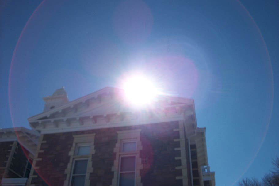 united states, vermillion, architecture, lens flare, built structure HD wallpaper