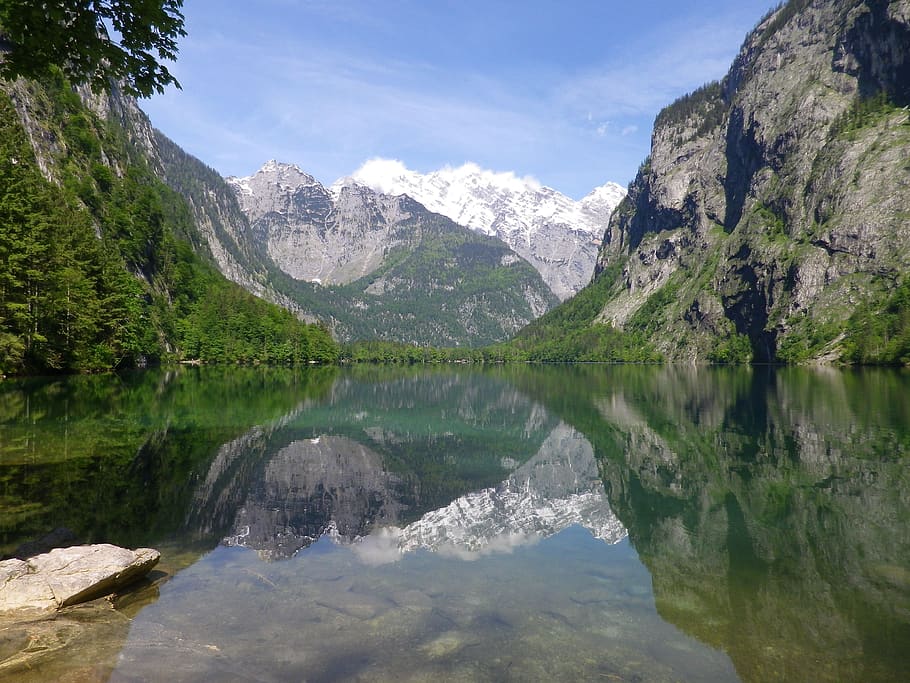 River Between Two Mountains, beautiful, environment, foliage HD wallpaper