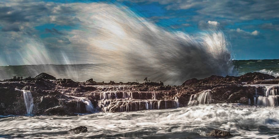 sea waves during daytime, motion, water, scenics - nature, beauty in nature HD wallpaper