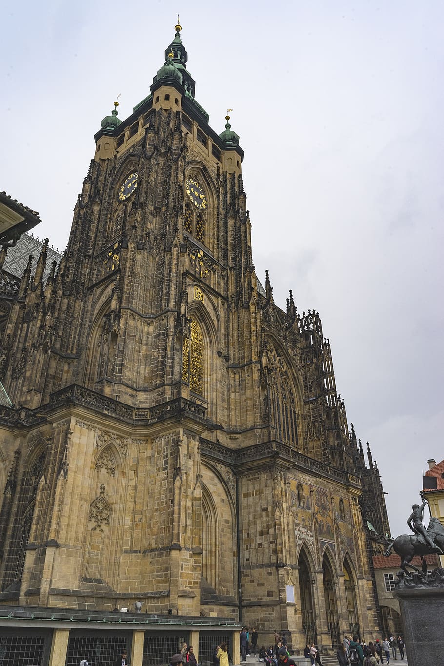 czechia, prague, tower, clock tower, church, cathedral, europe HD wallpaper