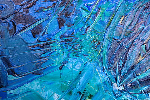 Blue Abstract Painting, abstract background, abstract expressionism HD wallpaper