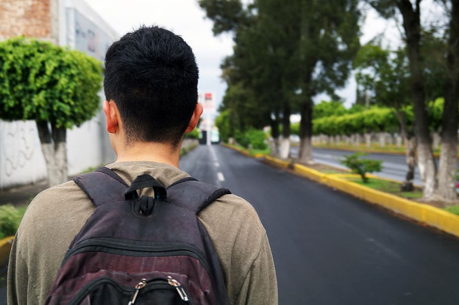 walk, man, walking, person, street, outdoors, hiking, lifestyle HD wallpaper