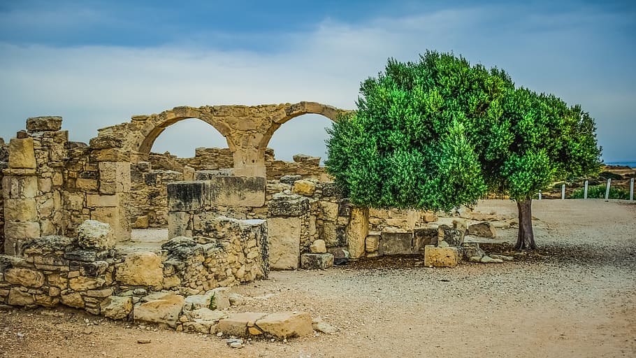 cyprus, kourion, ancient, site, mediterranean, architecture, HD wallpaper