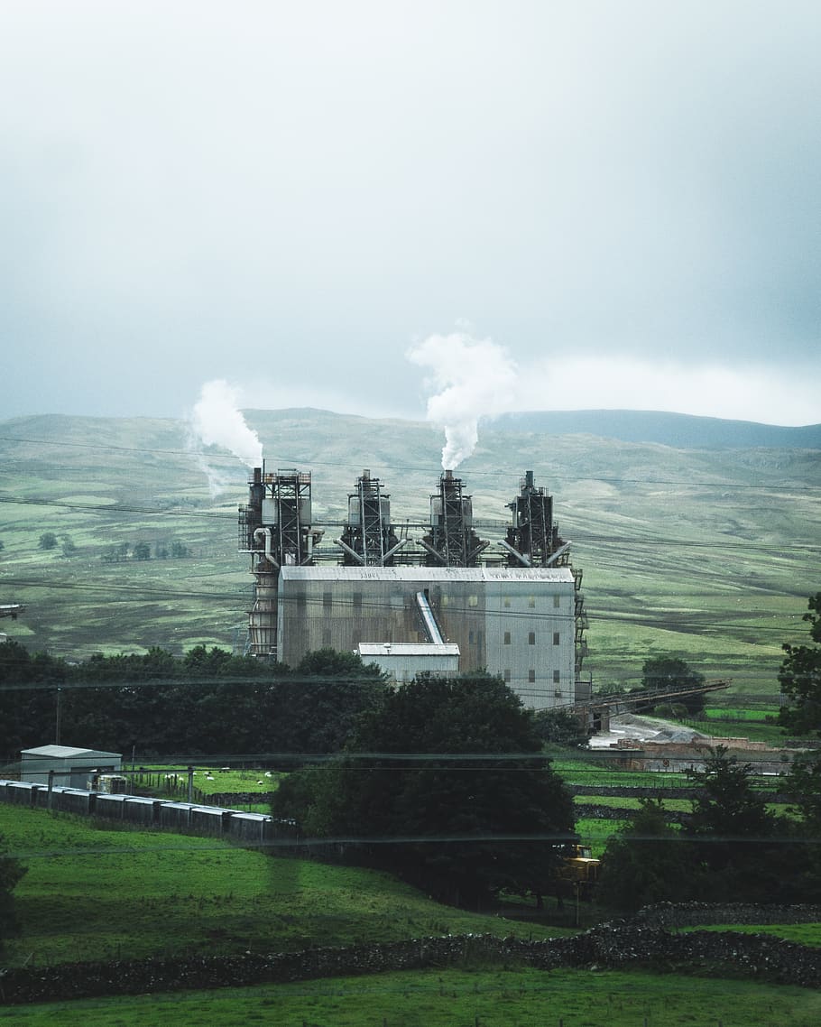 scotland, global, global warming, industry, pollution, green vs gray HD wallpaper