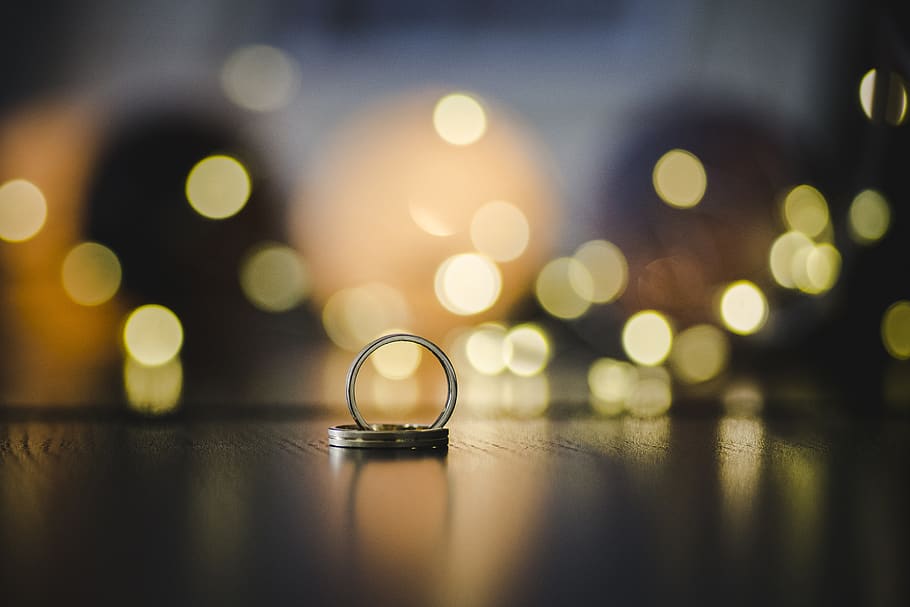 Hd Wallpaper Wedding Rings Bokeh Pre Wedding Selective Focus Illuminated Wallpaper Flare