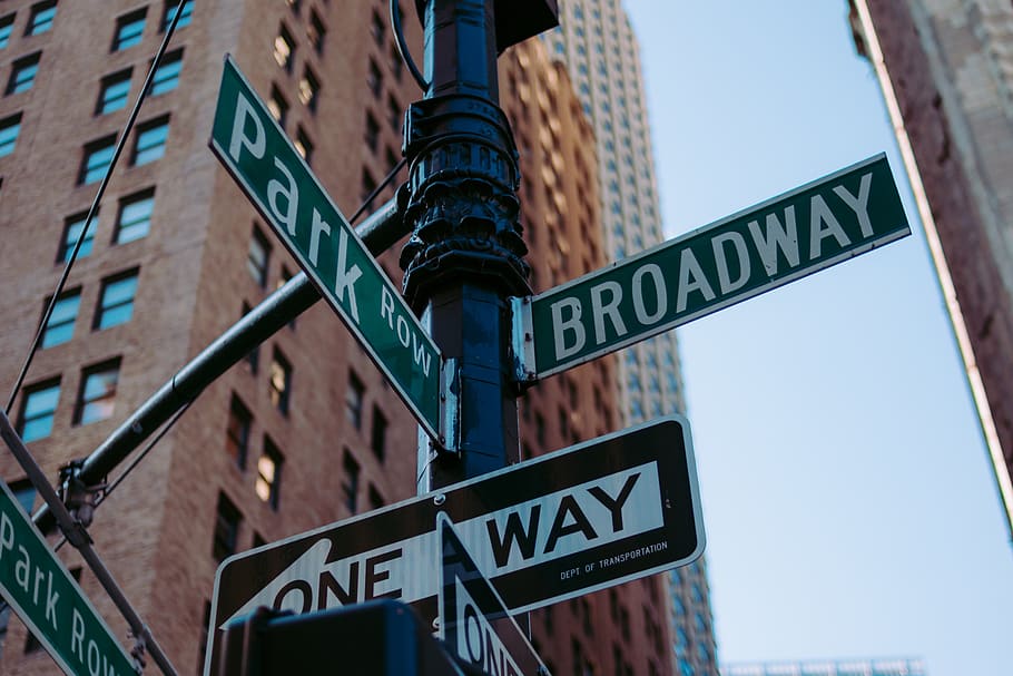 low-angle photography of street signage, symbol, united states, HD wallpaper