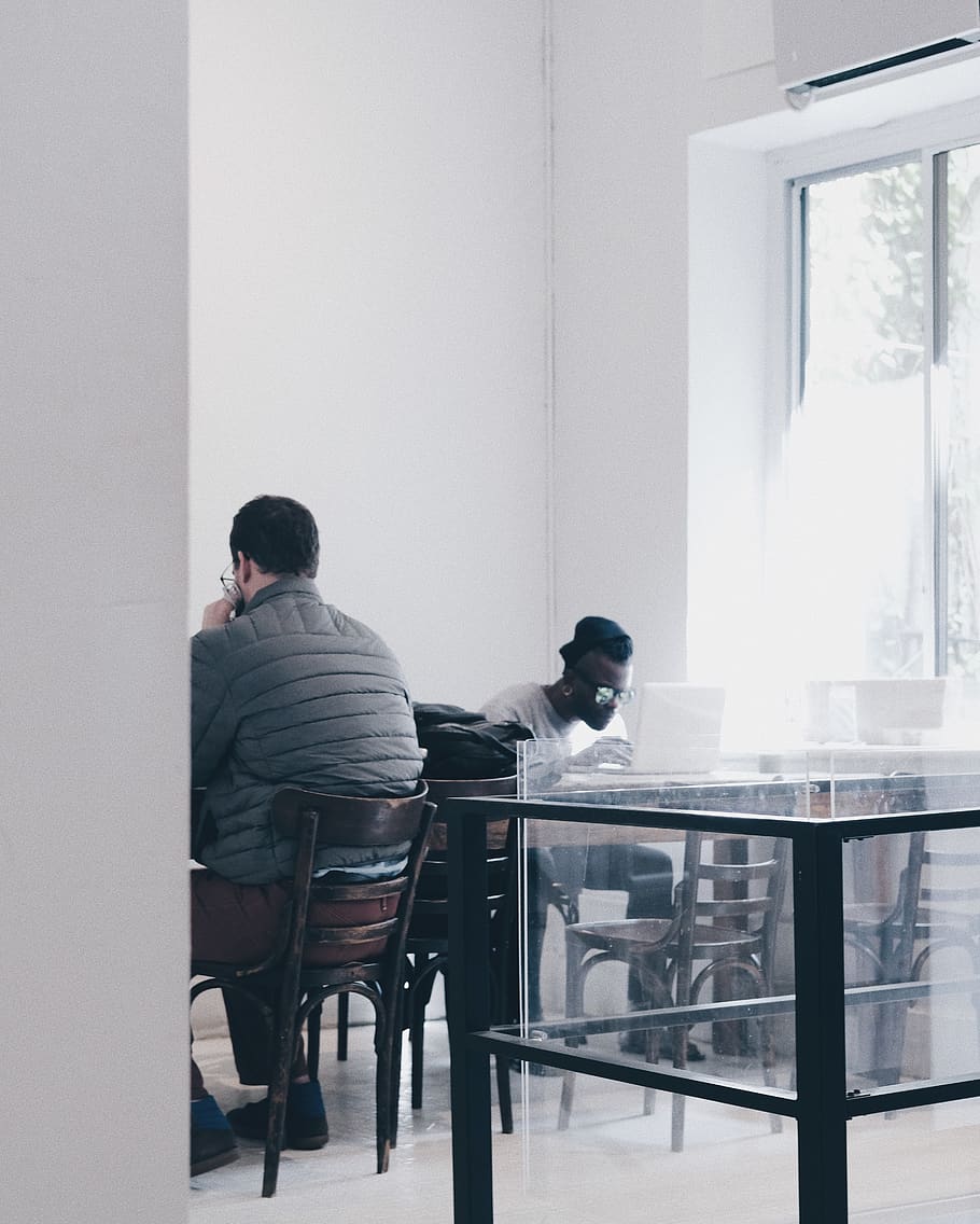 work, coffee, workspace, white, clean, minimal, setup, vibes HD wallpaper