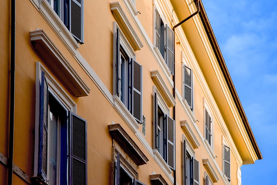 building, facade, window, architecture, old, ancient, roman HD wallpaper