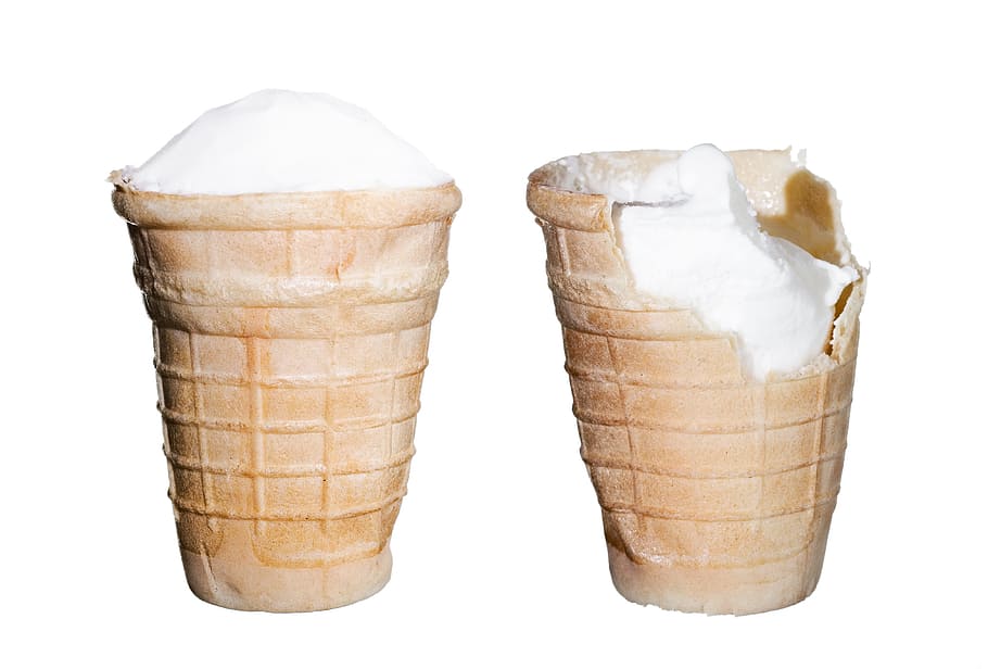 ice, two, cream, isolated, white, white background, studio shot HD wallpaper