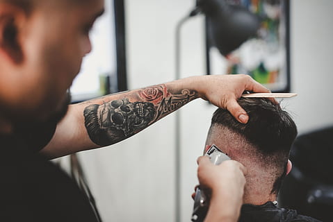 HD wallpaper: man cutting hair of man, hairstylist, hairstyle, skin fade,  clipper | Wallpaper Flare