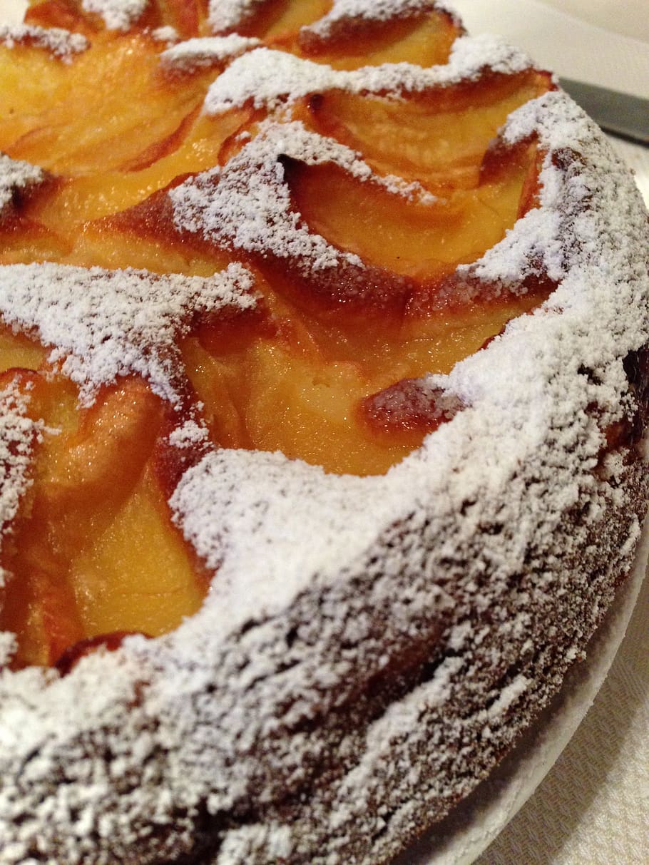 cake, apple, bake, sweet, delicious, sugar, kitchen, baked HD wallpaper