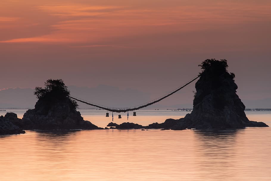 water, sunset, sky, bridge, bridge - man made structure, waterfront HD wallpaper