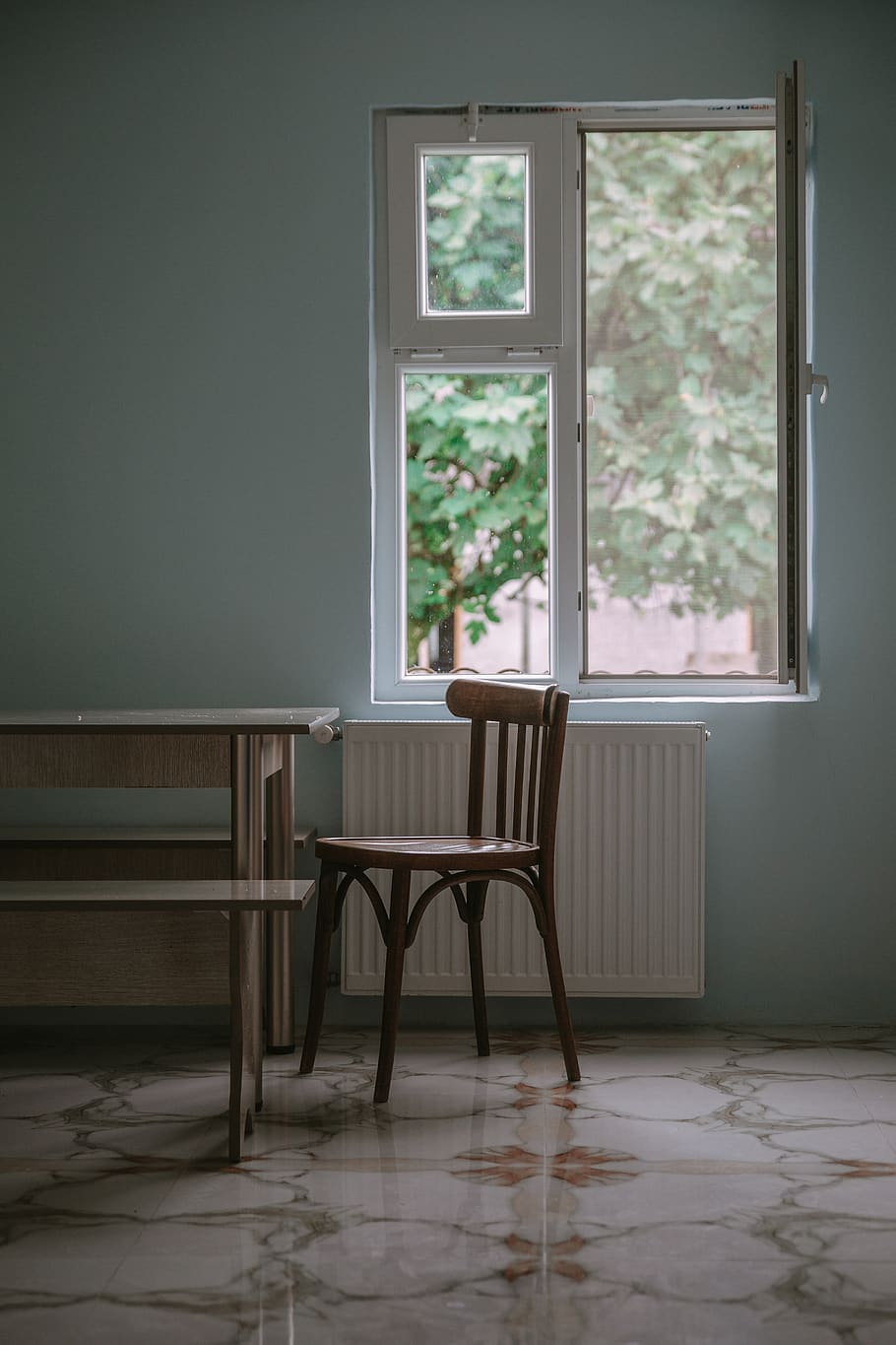 empty chair near window, indoors, absence, seat, domestic room HD wallpaper