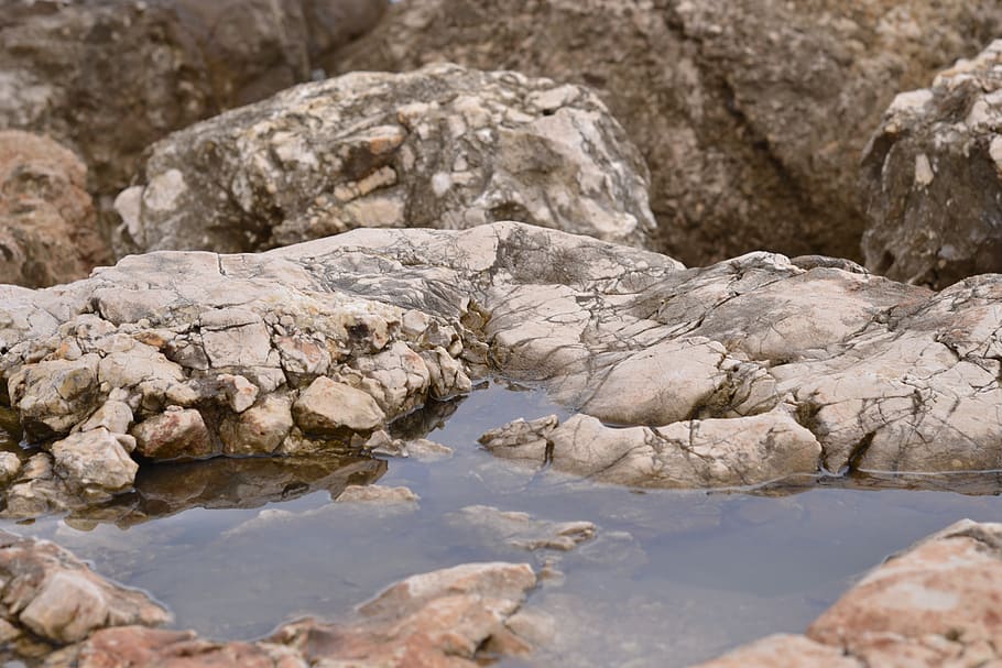 stones, water, reflection, costa, landscape, sea, rocks, beautiful HD wallpaper