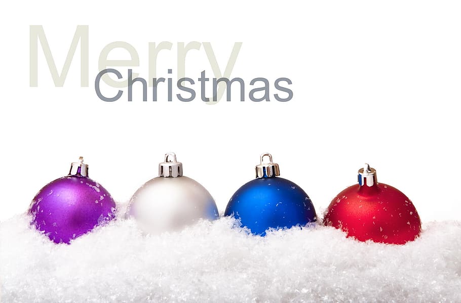 ball, snow, shine, isolated, wallpaper, decoration, fun, white HD wallpaper
