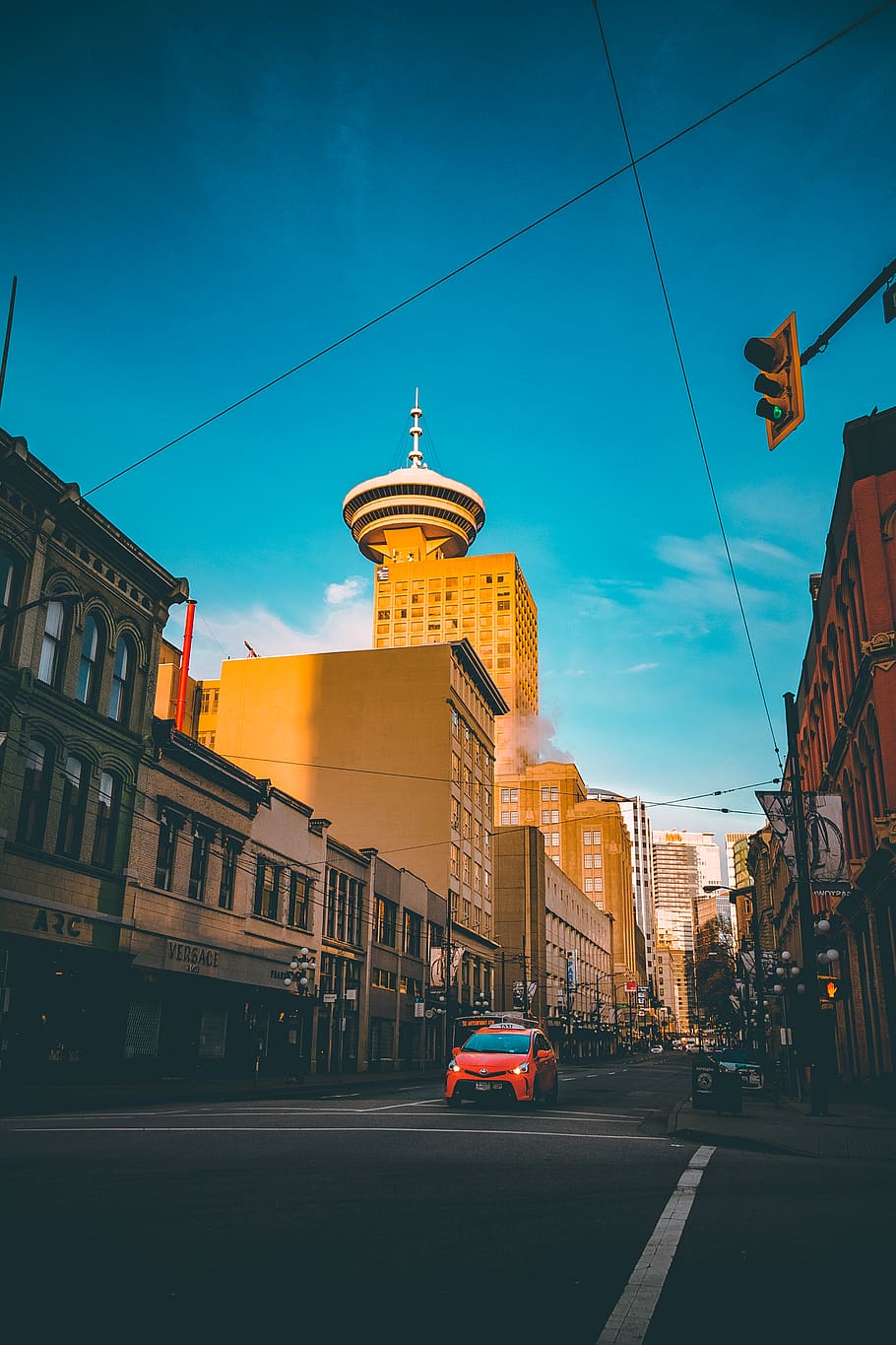 red car, architecture, built structure, building exterior, city HD wallpaper