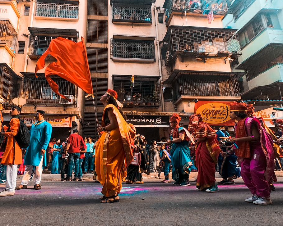 People Celebrating Near Building, action, celebration, ceremony HD wallpaper