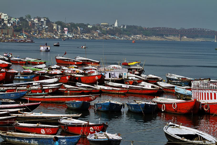 india, varanasi, nautical vessel, transportation, water, mode of transportation HD wallpaper