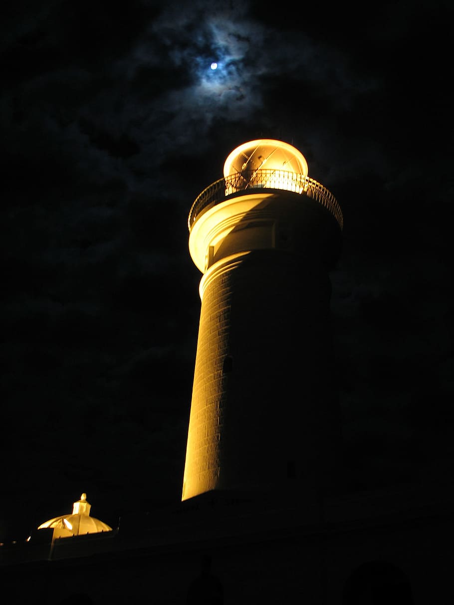 macquarie, lighthouse, construction, high, height, night, architecture HD wallpaper