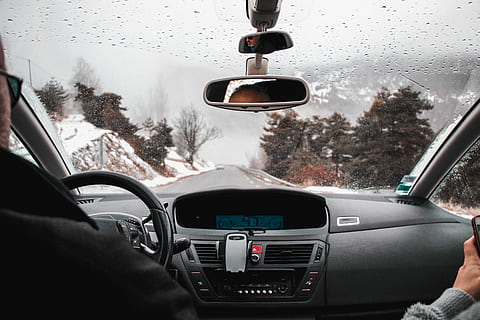two persons inside car, transportation, automobile, vehicle, human HD wallpaper