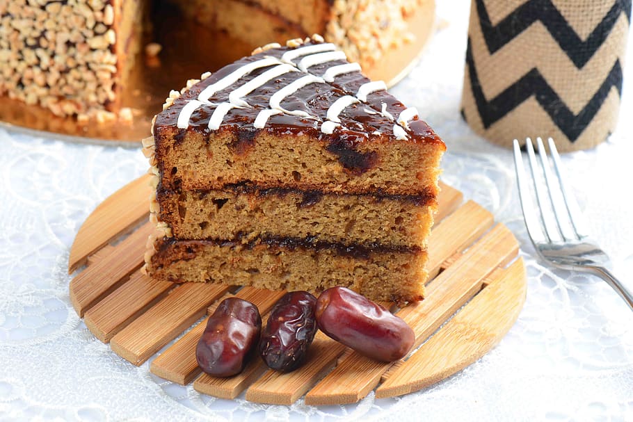 date cake, sweet, sweet food, food and drink, dessert, baked HD wallpaper