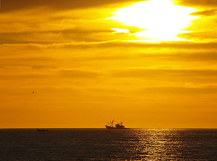 morocco, agadir, beach, sunset, africa, sky, horizon, ocean HD wallpaper